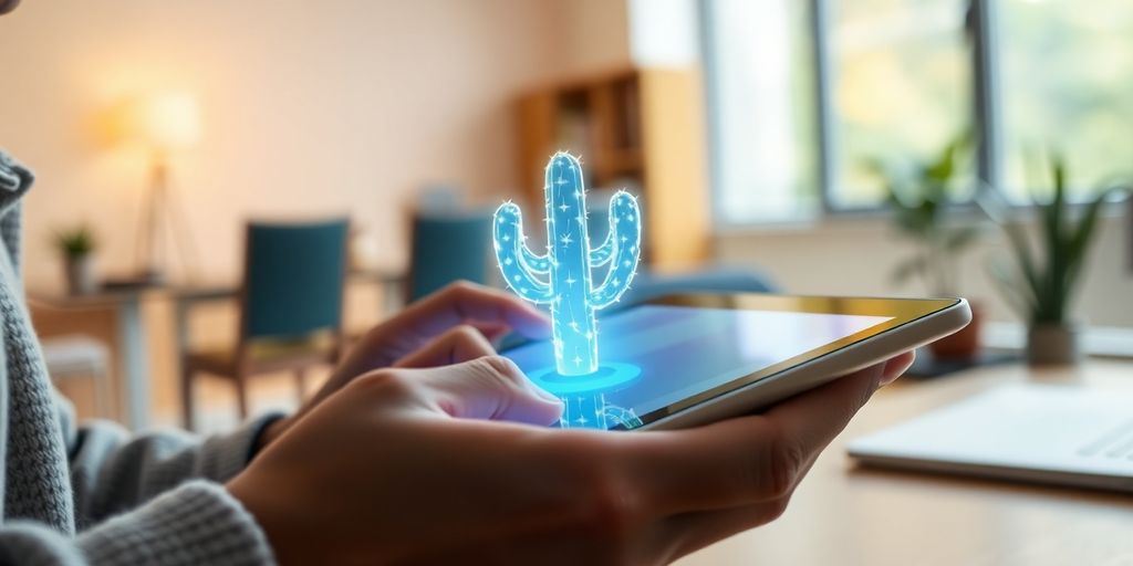 Student using AI on tablet