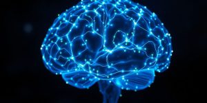 AI brain with circuits